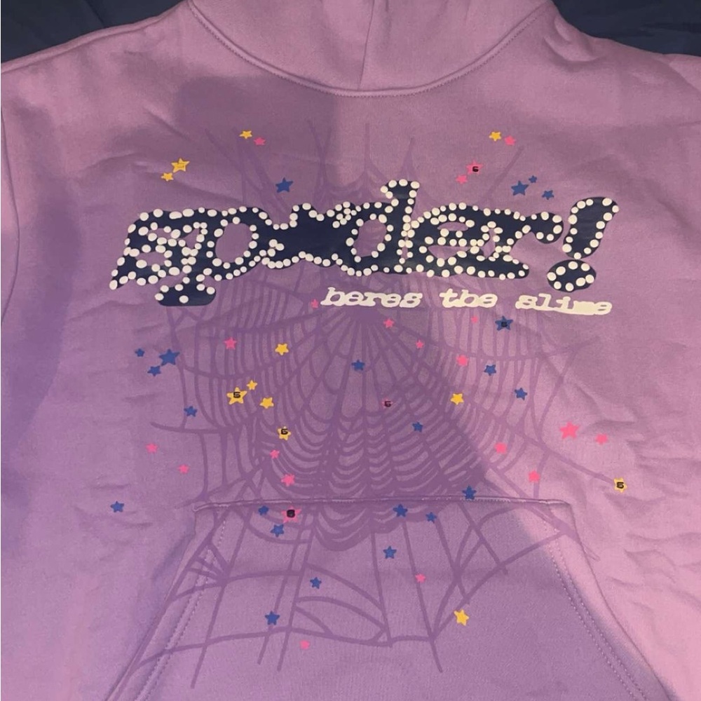SP5DER Purple Hoodie